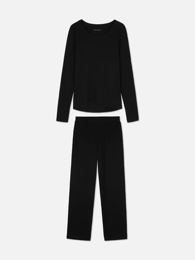 Conjunto de pijama con camiseta de manga larga y pantalones de chándal