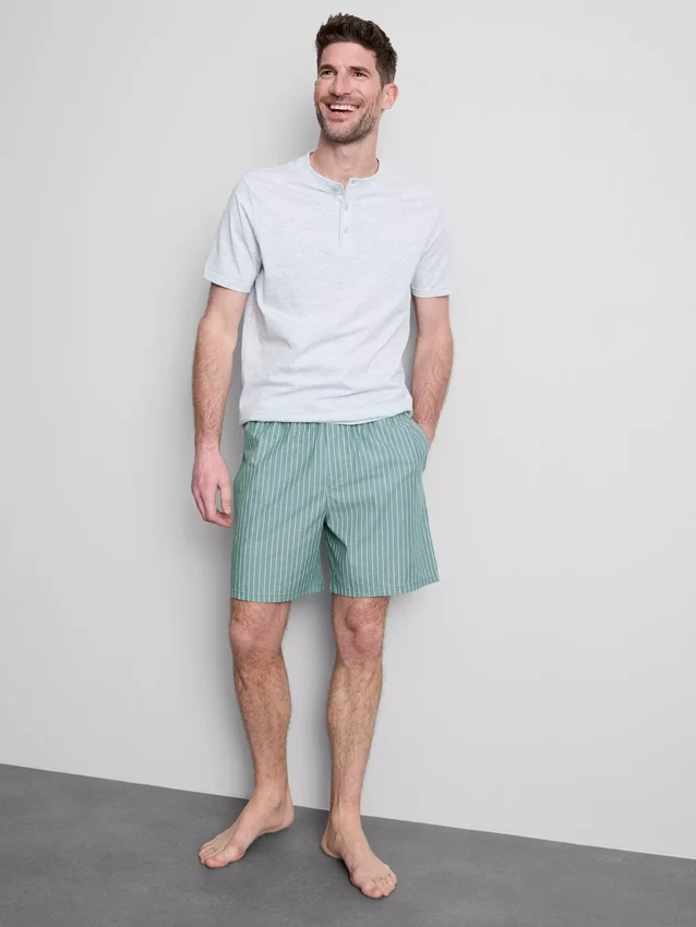 Conjunto de pijama corto con textura