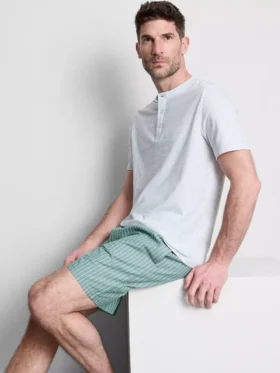Conjunto de pijama corto con textura