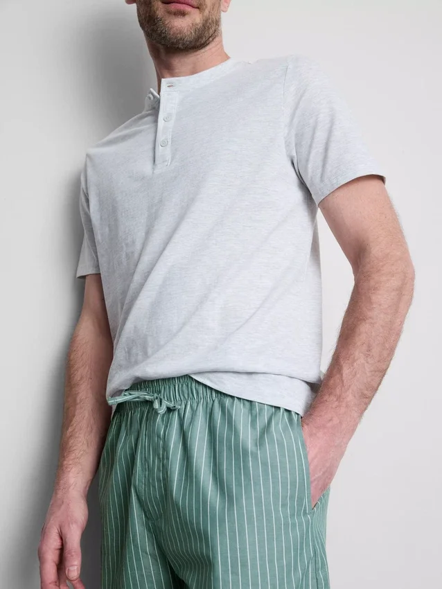 Conjunto de pijama corto con textura