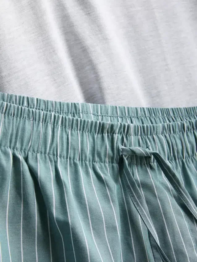 Conjunto de pijama corto con textura
