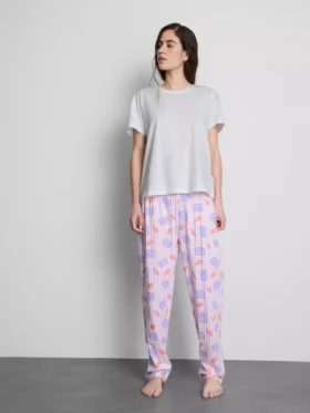 Conjunto de pijama de algodón estampado