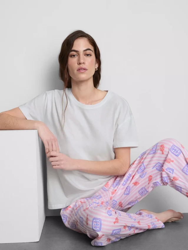 Conjunto de pijama de algodón estampado