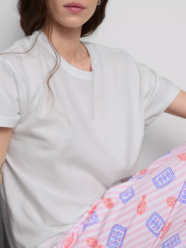 Conjunto de pijama de algodón estampado