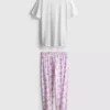 Conjunto de pijama de algodón estampado
