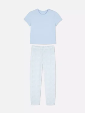 Conjunto de pijama de manga corta estampado