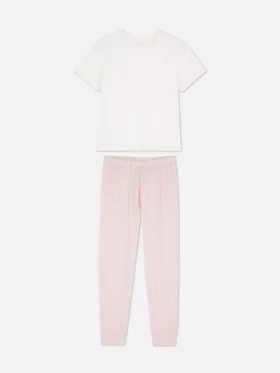 Conjunto de pijama de manga corta estampado