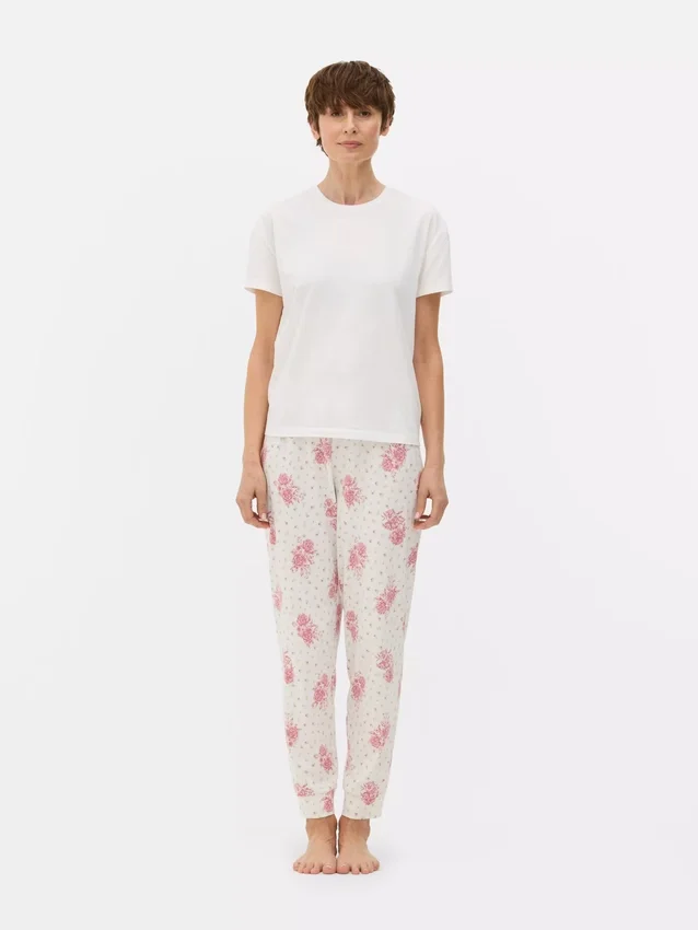 Conjunto de pijama de manga corta estampado