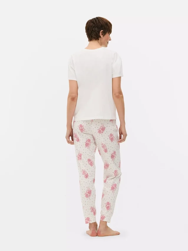 Conjunto de pijama de manga corta estampado