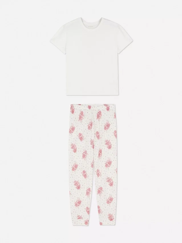 Conjunto de pijama de manga corta estampado