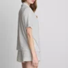 Conjunto de pijama de pantalones cortos estilo boyfriend de jersey