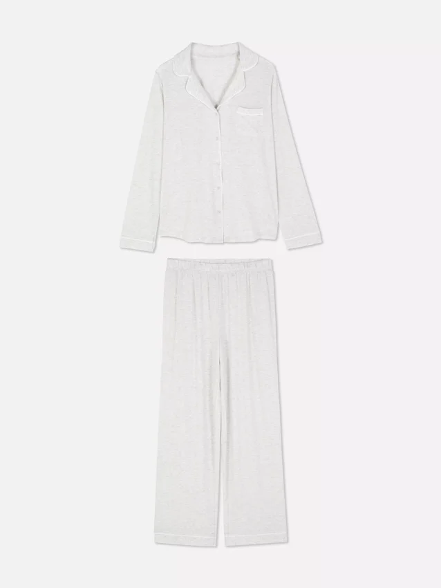 Conjunto de pijama estilo boyfriend de jersey