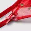 Conjunto de ropa interior de malla con bordado de cerezas