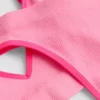 Conjunto de sujetador triangular acolchado sin costuras y tanga