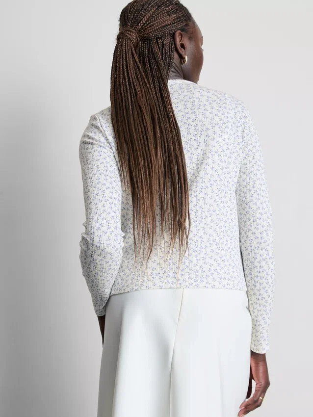 Conjunto de suéter y camiseta sin mangas de punto calado