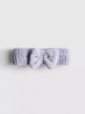 Diadema de felpa con moño