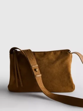 El bolso cruzado plegable de gamuza «The Edit»