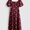 El vestido midi de lino con mangas abullonadas de The Edit