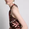 El vestido midi halter estampado de mezcla de lino de The Edit