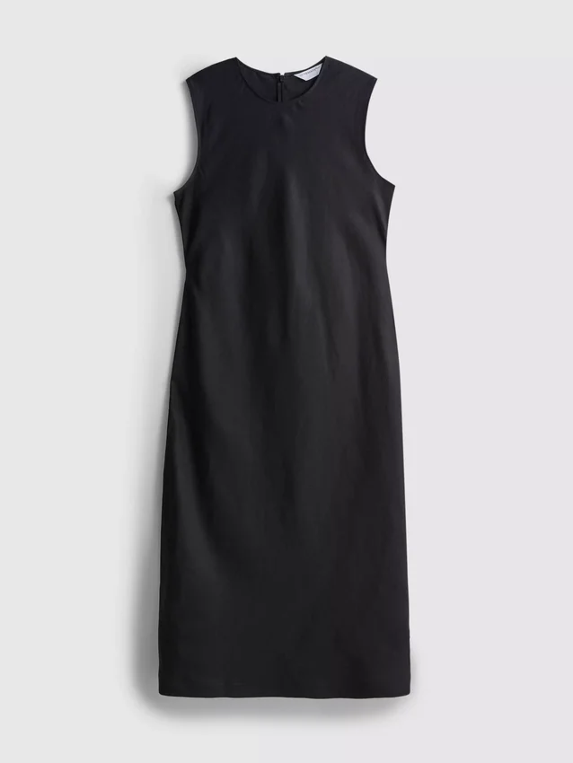 El vestido midi sin mangas de lino de The Edit