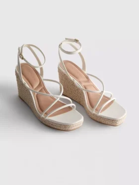 Espadrillas de cuña con tiras