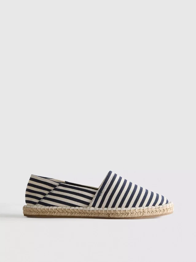 Espadrillas sin cordones a rayas