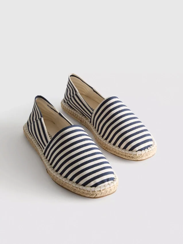 Espadrillas sin cordones a rayas
