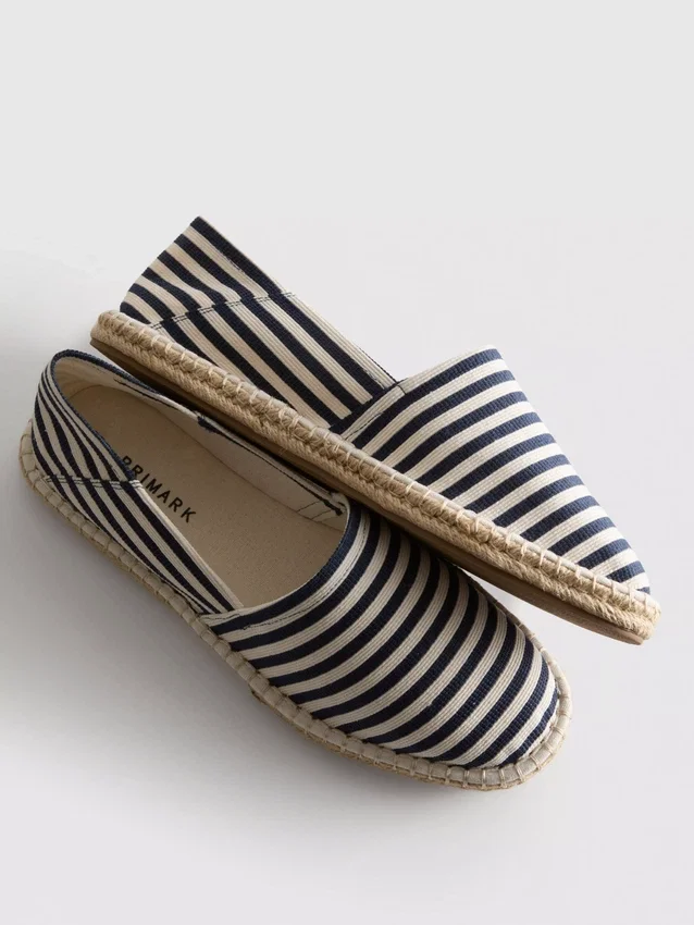 Espadrillas sin cordones a rayas