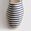 Espadrillas sin cordones a rayas
