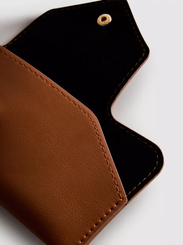 Estuche para gafas de sol de imitación de cuero