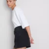 Falda de mezclilla de algodón mini