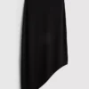 Falda midi asimétrica de jersey