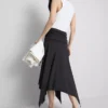 Falda midi con dobladillo en forma de pañuelo