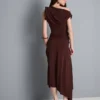 Falda midi con dobladillo en forma de pañuelo