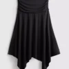 Falda midi con dobladillo en forma de pañuelo