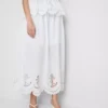 Falda midi de algodón con ojales de estilo náutico