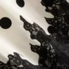 Falda midi de encaje con lunares de mezcla de algodón