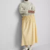 Falda midi fruncida