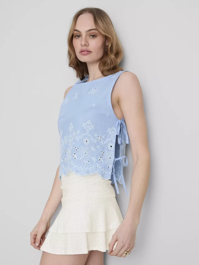 Falda mini Rara con fruncido en la cintura