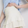 Falda mini Rara con fruncido en la cintura