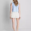 Falda mini Rara con fruncido en la cintura