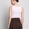 Falda mini Rara con fruncido en la cintura