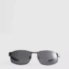 Gafas de sol con marco rectangular y efecto espejo