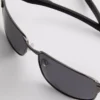 Gafas de sol con marco rectangular y efecto espejo