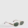 Gafas de sol con montura metálica geométrica