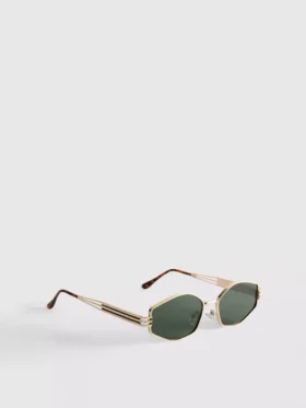 Gafas de sol con montura metálica geométrica