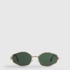 Gafas de sol con montura metálica geométrica