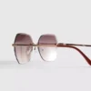 Gafas de sol cuadradas sin montura «Diamanta»