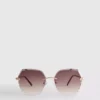 Gafas de sol cuadradas sin montura «Diamanta»