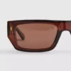 Gafas de sol delgadas con montura rectangular